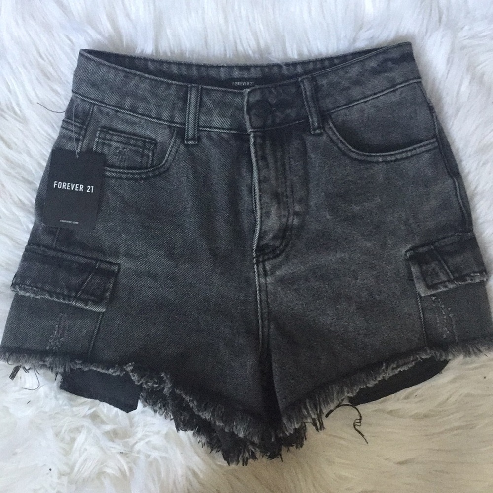 ✨Black denim shorts, new with tags, Forever 21